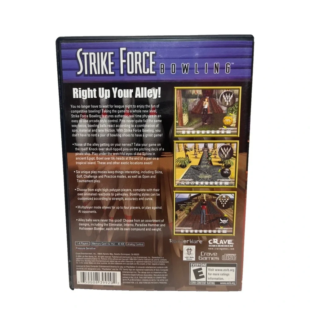 Strike Force Bowling PlayStation 2 PS2 Game - CIB Complete‎ with Manual